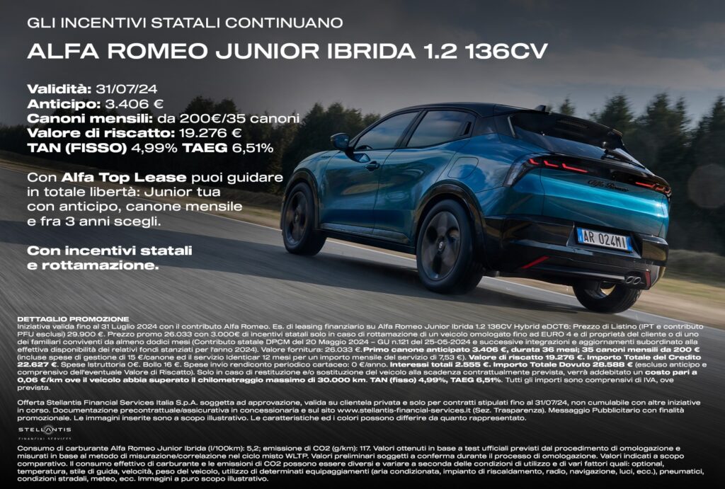 promo alfa romeo junior