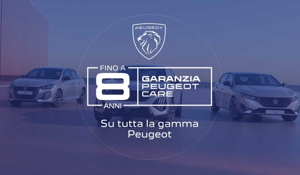 Peugeot Care: a settembre 8 anni/160.000Km di copertura per clienti Peugeot su tutte le motorizzazioni.