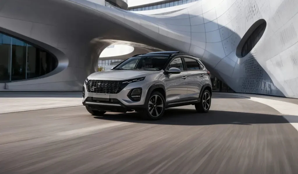 Nuova DR 3 2025 in movimento, vista di tre quarti lato guidatore